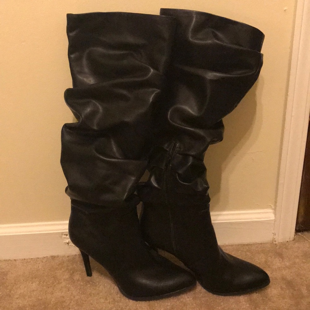 *** 50% in bundle Black Slouch Boots w/ 3” heel